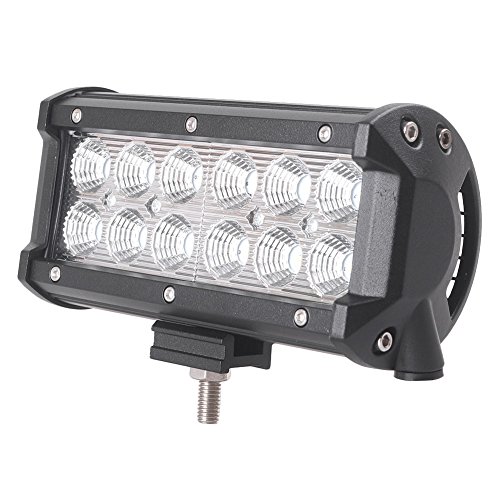 Mallofusa 36W Flood Beam LED Work Light Bar Off Road Square LED Light Waterproof for Jeep Boat SUV ATV Car Truck