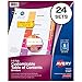 Avery 5-Tab Dividers for 3 Ring Binders, Customizable Table of Contents, Multicolor Tabs, 24 Sets (11167) primary