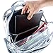 SMARTY Large Heavy Duty Clear Backpack V6 Durable Transparent See Through Bag (Gray)