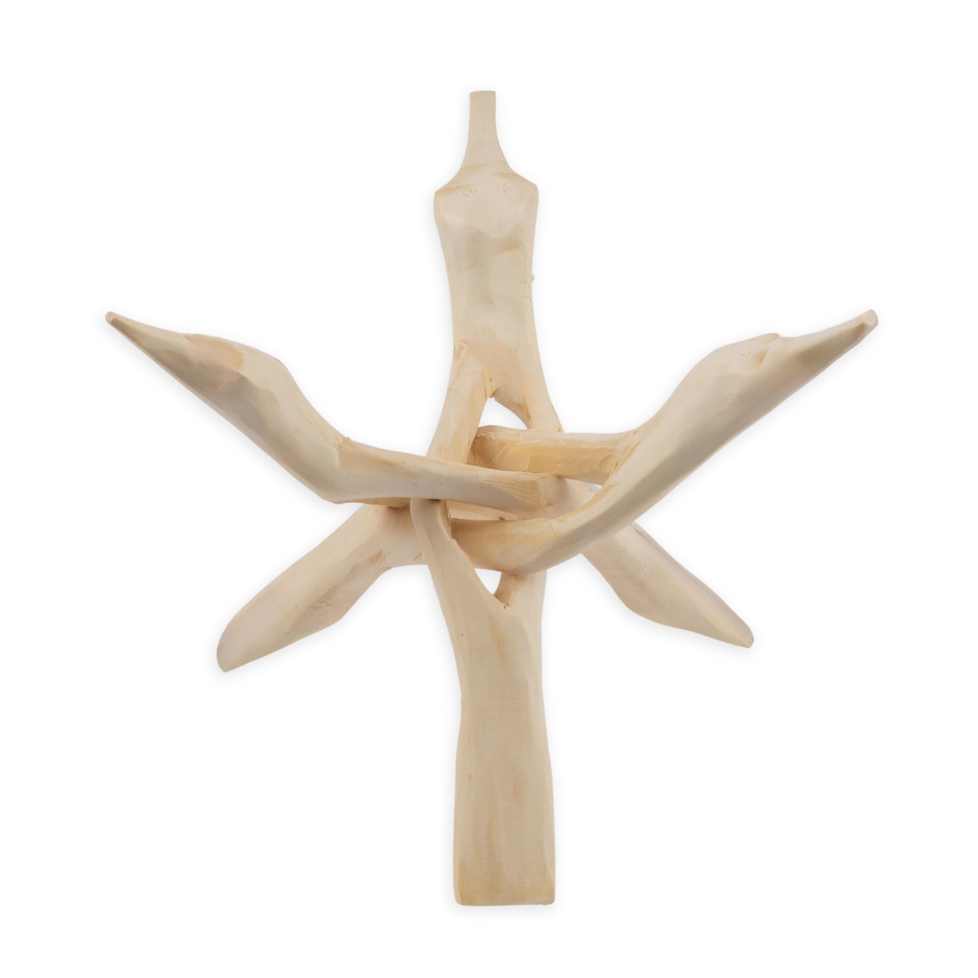 Photo 1 of Wish Well Extra Large 8" Wooden Tripod Stand - Hand-Carved Room Decor Holder ~ Ideal for Abalone Shell, Decorative Bowl, Crystal Ball, Sphere, Geode ~ Wood Display Stand & Perfect Crystal Holder