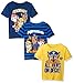 Nickelodeon Little Boy's 3-Pack Paw Patrol Short Sleeve Shirt Set for Toddlers, Yellow/Blue, 6