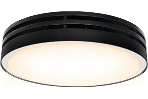 Akicon Bathroom Exhaust Fan with Light, 110CFM, 2.0 Sones for Ceiling, 1000lm Dimmable LED Light and 150lm Nightlight Dual Color Bathroom Vent Fan for Home, Round, Black