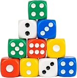 Storm&Lighthouse 10 Pack Six-Sided D6 Dice 1.4cm Colourful Non-Toxic view 2