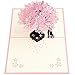 Handmade Pop Up Romantic Birthday, Anniversary, Dating Card for Husband, Wife, Boyfriend, Girlfriend - Cherry Blossom Tree with Couples