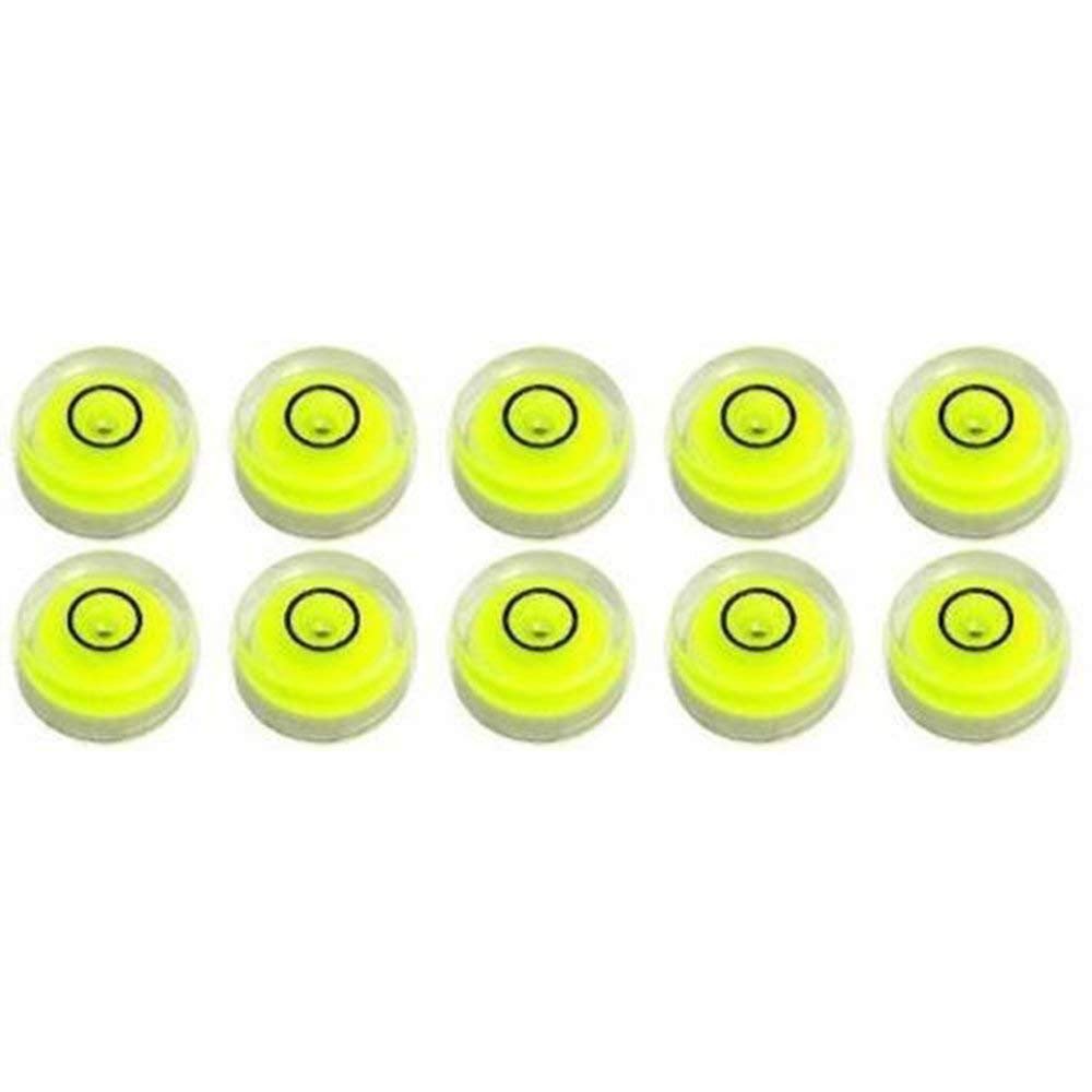 Photo 1 of 10x Bubble Spirit Level Degree Mark, 12x6mm Circular Measuring Instruments Spirit Level, Use for Tripod, Phonograph, Turntable (12x6mm)