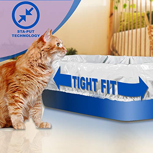 Alfapet Kitty Cat Pan Disposable, Elastic Sifting Liners 15Pack + 3