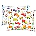 YourEcoFamily Toddler Pillowcases - 100% Certified Organic Cotton - Soft, Comfy, Colorful, Naturally Hypoallergenic - Boys 2 Pack