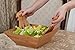 SM Bowls Bamboo Salad Bowl w/ Serving Hands: Sustainable set includes large square bowl and matching salad servers