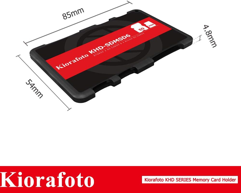 Kiorafoto Credit Card Size Memory Card Holder Storage Case for 2 SD Cards + 4 TF Cards, SD SDHC SDXC and TF Case Holder - Image 3