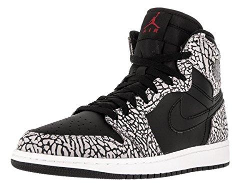 Nike Jordan Mens Air Jordan 1 Retro High Black/Gym Red/Cmnt Grey/Anthracite Basketball Shoe 8 Men US
