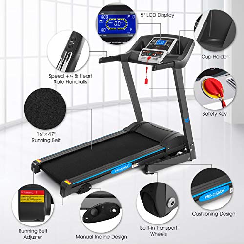 gymax folding treadmill