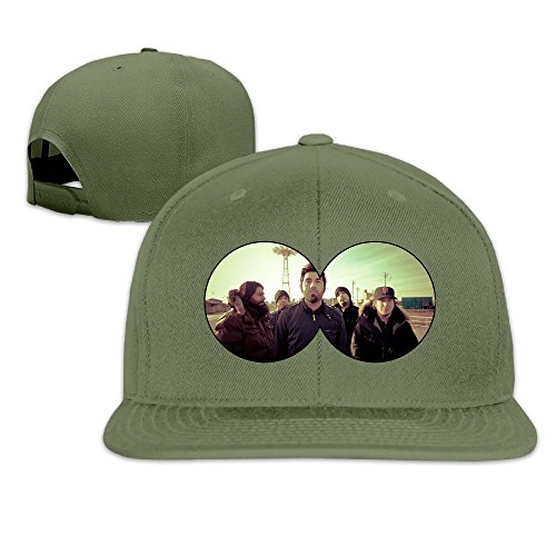 Custom Unisex-Adult Glasses Metal Music Band Flat Billed Baseball Cap Hats ForestGreen
