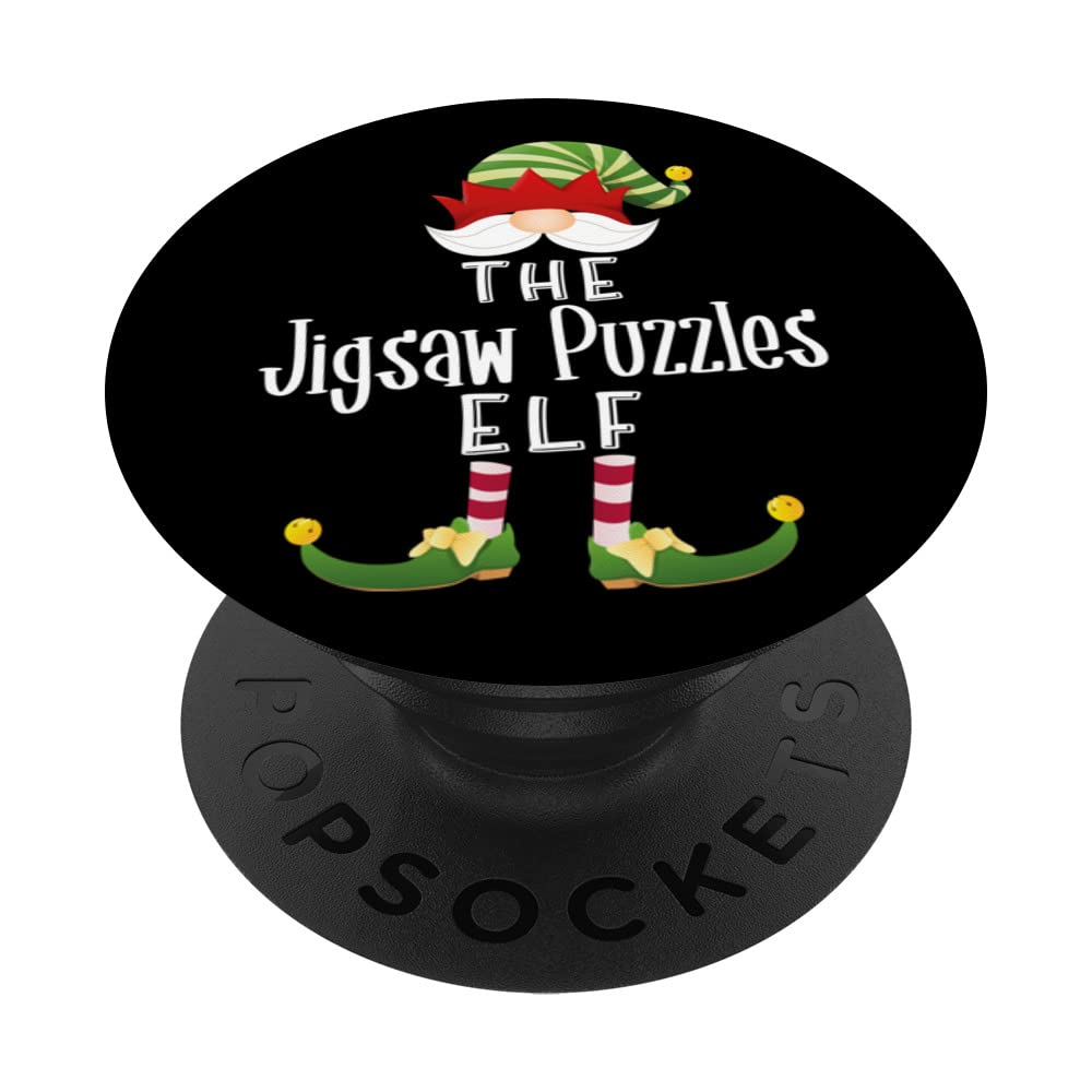 Jigsaw Puzzles Elf Group Christmas Funny Pajama Party PopSockets Swappable PopGrip