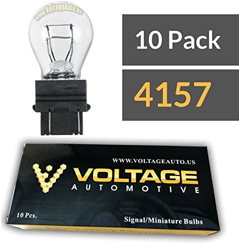 (10 Pack) 4157 4157LL Automotive Brake Light Turn Signal Side Marker Light Bulbs - Voltage Automotive