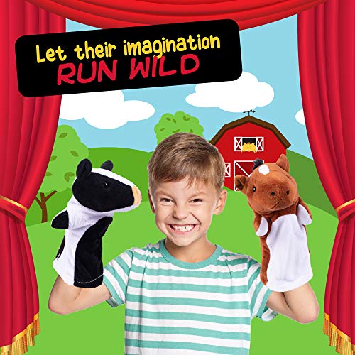 Barn Friends Hand Puppets Puppet Set (4 Hand Puppets) Great for Girls