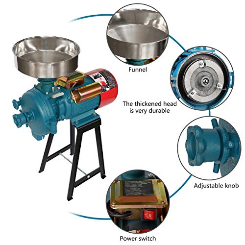 MOONCOOL Electric Grain Mill Grinder Heavy Duty 3000W, 110V Commercial