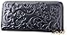 Heshe Women's Fashion Long Wallet Zippered Around Clutch Card Holder Money Clip Case Organizer (Black-E)