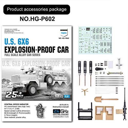 XIAOKEKE 1/12 2.4G RC Truck 6WD 16CH 25Km/H Cougar Elektrisches RC Modellauto Fahrzeuge Outdoor Spielzeug Transmitter… – Bild 7