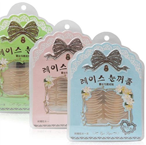 Invisible Lace Double Eyelid Sticker Eye Tape Mesh Lace Double-fold Stealth Stick Eyelid Sticker -Loouer (Color : Pink, Size : S) - Thumbnail 6