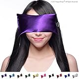 Hot Cold Unscented Eye Pillow and Free Eye Mask for Sleep, Yoga, Migraine Headaches, Stress Relief. By Happy Wraps