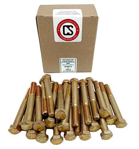 3/8-16 x 3" Hex Head Bolts, Grade 8 (3/4" to 4" Lengths in Listing) Hex Head Cap Screws (3/8-16x3" (25 pcs))