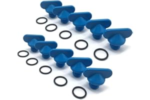 Marinepro OEM Nylon Blue Manifold Engine Block Drain Plugs Kit Replaces for 22-806608A02 & 18-4226,10Pcs.