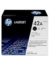 HP - Cartucho de tóner original LaserJet. Color negro. 42A (Q5942A)