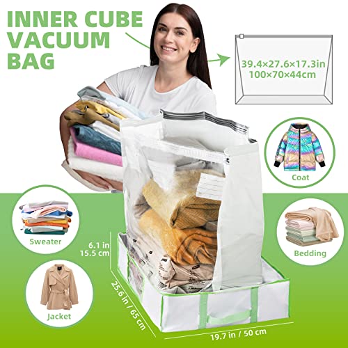 TAILI Under Bed Storage Container with Space saver bags, Large Capacity