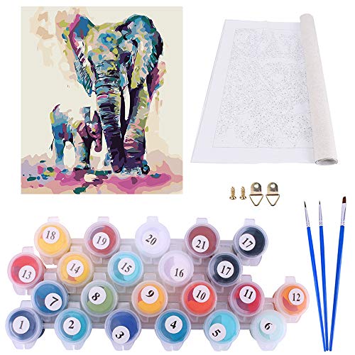 Arfbear Malen Nach Zahlen Erwachsene Kinder Anfänger Ohne Rahmen 40x50 cm DIY Ölgemälde auf Leinwand Handgemalt Tiere… – Bild 8