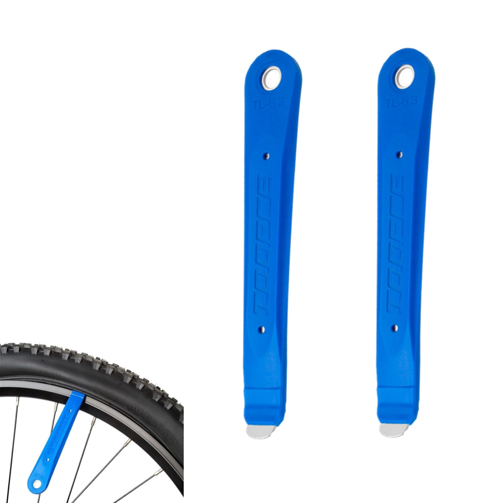 Zhouocea 2 PCS Steel-Core Tyre Levers Professional Bike Tire Levers Tyre Levers Premium Steel Bicycle Tire Levers for Bicycle Tire Removal(5.9 Inches)