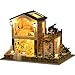 Flever Dollhouse Miniature DIY House Kit Creative Room with Furniture and Cover for Romantic Valentine's Gift(Irish Country House)