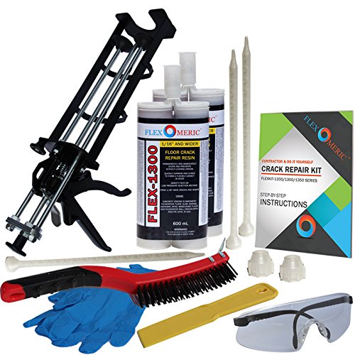 Click Here to See More Images Concrete Floor Crack Repair Kit - Low Viscosity Polyurethane - FLEXKIT-1300-20