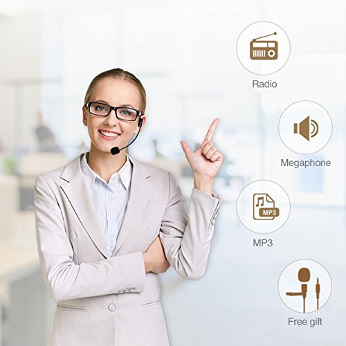 WinBridge Voice Amplifier Speaker with Two Microphons Headset Mic and Lavalier Mic Portable Pa Amplifier for Teachers, Elderly, Parkinsons, Tour Guide, 10W WB378 - Thumbnail 6