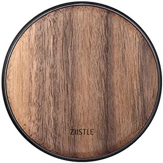 TAKIESO 2018 New Walnut Qi Charger Ziistle, 7.5W Wireless Charging Pad for iPhone X/8/8 plus, Sumsung Galaxy S8, Note 8 and All Qi Enabled Phone, Ultra Slim 0.27in (No AC Adapter).
