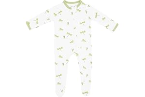 KYTE BABY Unisex Zipper Closure Footies, Rayon Made From Bamboo, 0-24 Months