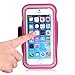 Coeuspow Sports Running Armband Armabnd for iPhone 6S/6 plus (5.5 inch), Running Exercise Gym Sport band with Dual Arm-Size Slots , Water Resistant Sweat Proof + Key pocket Holder (Pink)