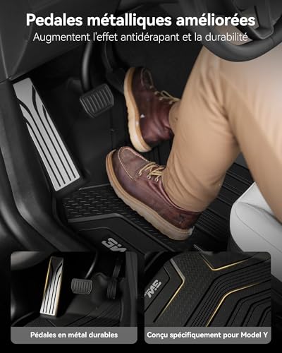 3W Kit of 4 Trunk Mats for Tesla Model Y Juniper 2025 2026 (Premium/Performance), Front Mats, All Seasons Premium Thorex Dog Boot Protector for Tesla, Not for New Standard 2026