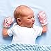 Baby Mittens (Pink) - 100% Cotton Baby Mittens No Scratch, Stop all unwanted scratches-Unique strap that keeps mittens in place and your precious baby safe GUARANTEED!