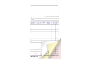 Blueline Sales Orders, 50 Numbered Carbonless Triplicates, Bilingual, 3-1/2" x 6-1/2" (DCB47)