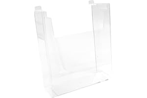 SSWBasics Slatwall Accessories - Clear Styrene Slat Wall Accessory, 8.5'W x 11'H x 2.5'D, Holds Standard Sheets & Magazines - Compatible Literature Holder for 3' on Center Slatwall