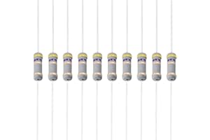 YOKIVE 200 PCS Carbon Film Resistors, 1W 4.7 Ohm 5% Tolerances Resistor, Good for DIY Electronic Projects (4 Color Band, 0.4x