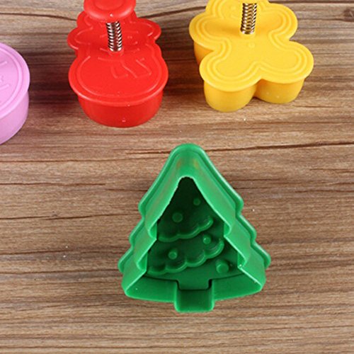 Finance Plan Big Promotion 4Pcs/Set Christmas Snowman Tree Bell Plunger Cutter Fondant Cake Press Mold - Thumbnail 5
