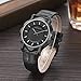 TOMORO Slim Eclipse Luxury Men Watch Japan Quartz Brass Case Leather Ultra Thin Black Casual Clock