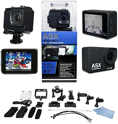 ActionPro-X Stealth Edition HD TOUCH SCREEN Wifi Sports Camera - Touch Screen Technology – Wifi Enabled - HDMI – 12MP - Waterproof - Wide Angle Lens - 20 Accessories Included