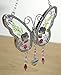 Grandma Butterfly Suncatcher with Pressed Flower Wings and Heart Charm - Measures 4 1/4
