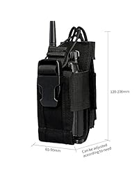 Viperade Versatile Radio Holder Funda Funda para el teléfono, Bolsa de herramientas de almacenamiento ajustable, Funda de radio bidireccional táctica multifuncional Molle, Estuche para el uso pesado de walkie talkie