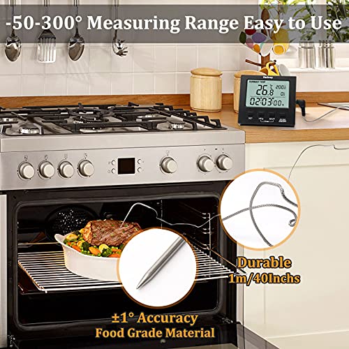 Digital Meat Oven Thermometer Hotloop Kitchen Thermometer with High/Low