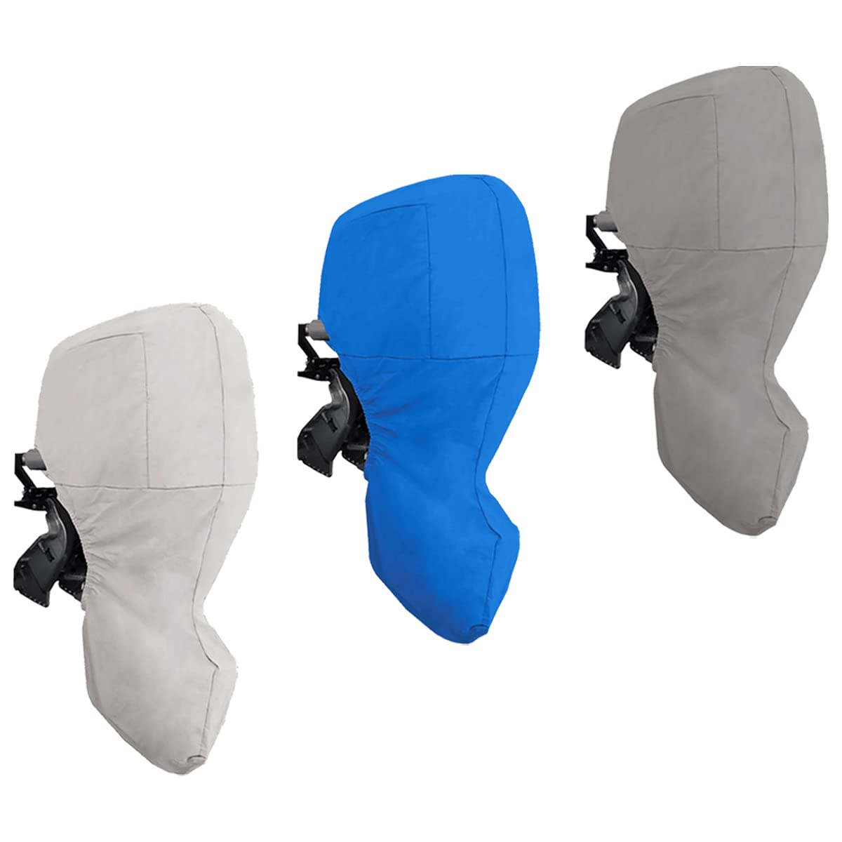 UK Custom Covers OMC770SILVERAD2 Full Outboard Motor Cover Waterproof Heavy Duty Silver - Sizes Up to 3HP - 300HP Engines (Select In Advert)