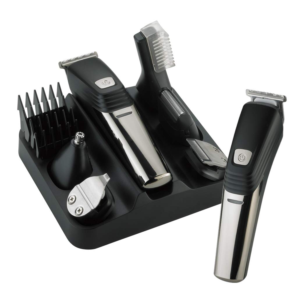 Electric Shaver Men's Electric Beard Scissors Hair Clipper, 6-in-1 Beard and Moustache Trimmer Set LK-800 USB Charger Electric Shaver