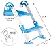 GPCT [Portable] 3-In-1 Kids Toddlers Potty Training Seat W/ Step Stool. Sturdy, Comfortable, Safe, Built In Non-Slip Steps W/ Anti-Slip Pads. Excellent Potty Seat Step Trainer- Boys/Girls/Baby- Blue
